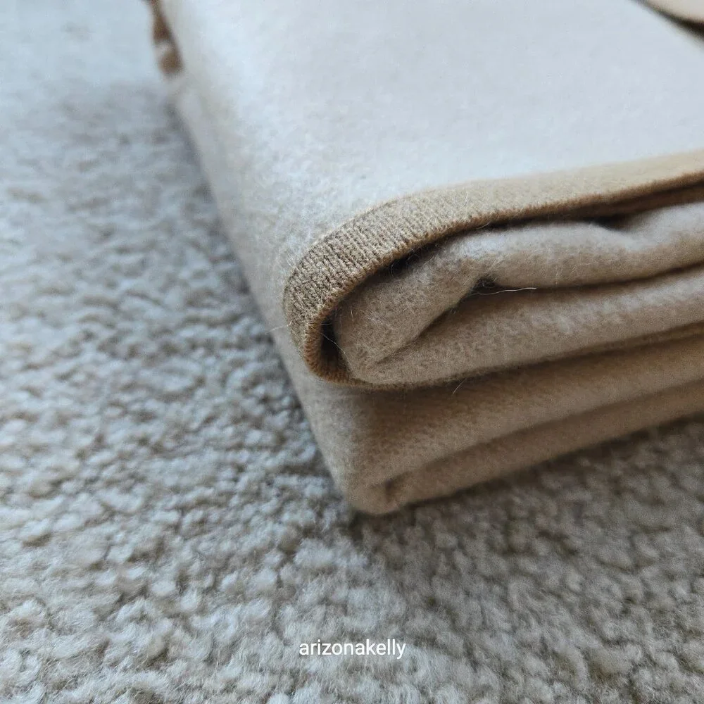 NWOT Nordstrom Cashmere Two Tone Scarf Tan